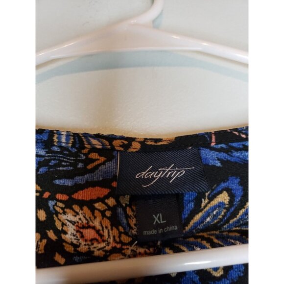 Buckle Daytrip Womens XL Blouse Short Sleeve Boho Blue Short Sleeve Dolman NWT - Picture 6 of 6